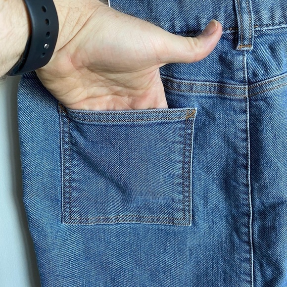 GAP Vintage Hip-Hugger Women's Blue Denim Jean Mini Skirt Stretch Size 8 - Picture 5 of 12